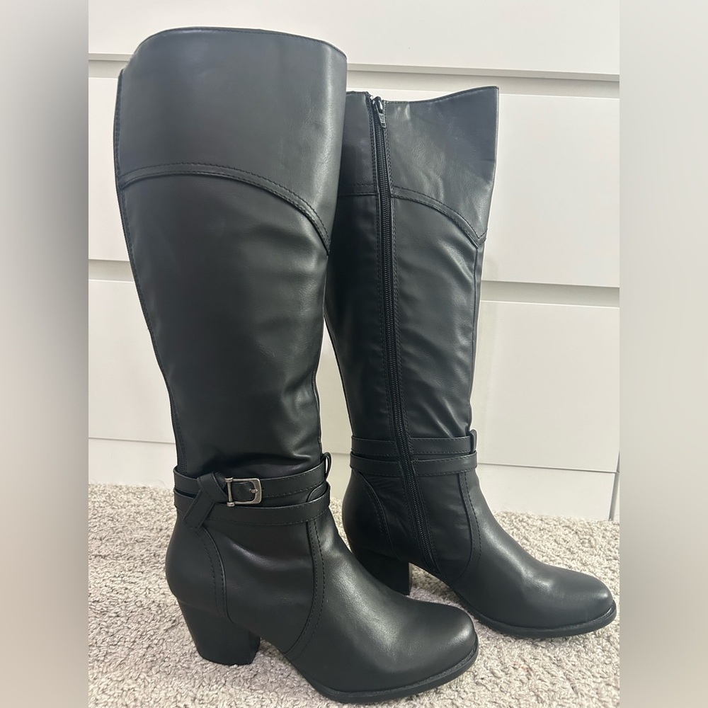 RHODE Black Heeled Knee-High Boots
